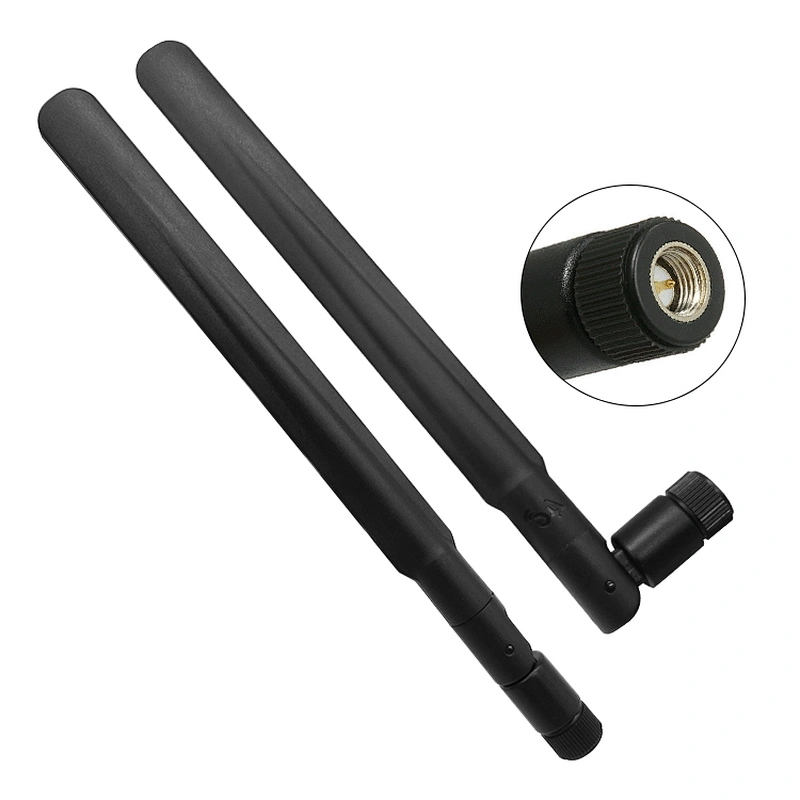 High Gain 2.4ghz 5.8ghz dual antenna Sma Rod rubber Antenna for Booster