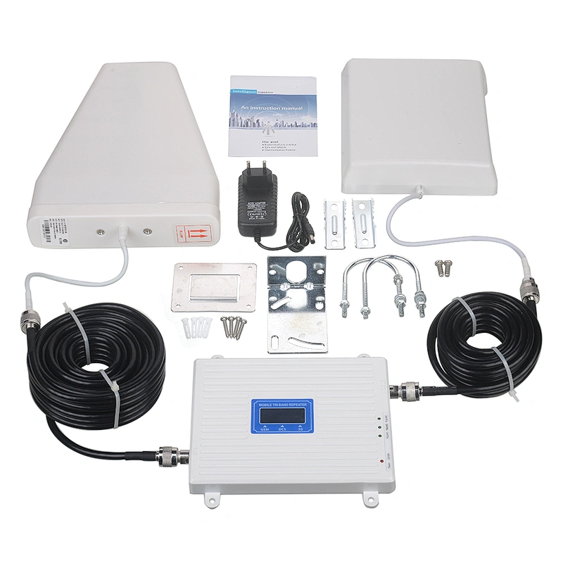 2G 3G 4G GSM 900 1800 2100MHz DCS WCDMA UMTS Cellular Mobile Signal Booster Amplifier Tri Band Repeater