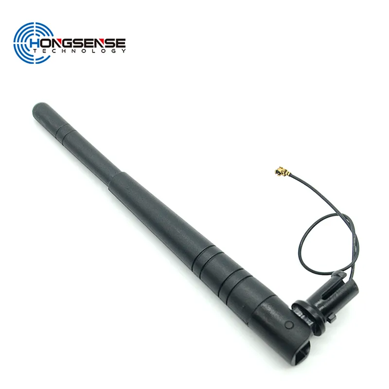 Omni 3dbi 2g rubber external antenna with IPEX/UFL 1.13 pigtail Cable