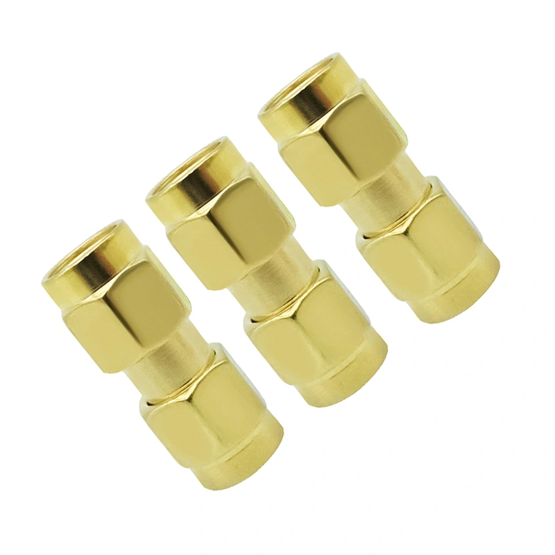 SMA male to SMA male gold connector IP67 waterproof adapter