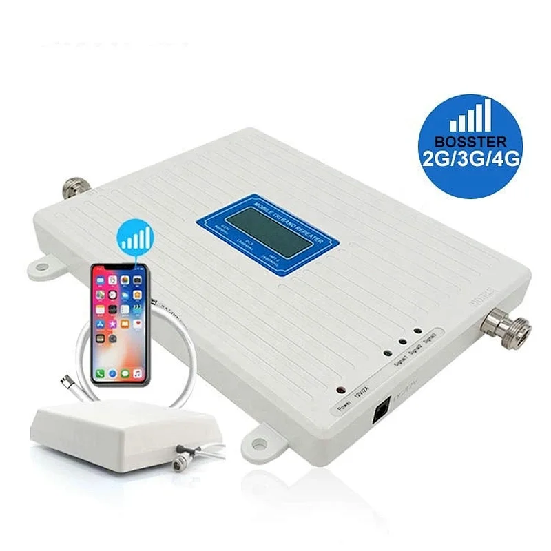 2G 3G 4G GSM 900 1800 2100MHz DCS WCDMA UMTS Cellular Mobile Signal Booster Amplifier Tri Band Repeater