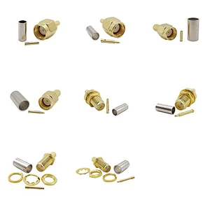 SMA-Male Connector BRASS gold-plated Jack crimp RG174 RG316 LMR100 LMR200 LMR240 cable