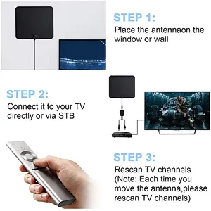 Customizable Upgrade High Quality Indoor Adapter Coax Cable TV Antenna with IEC Connector
