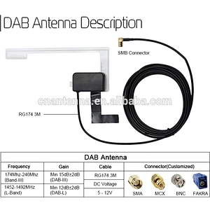 Car Radio Receiver DAB Aerial Vehicle Universal DAB Patch Antenna For Android Car FM radio