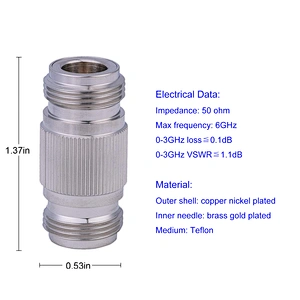 50 Ohm N Female to N Female Connector  for RF Coax Cable Antenna  Adapter