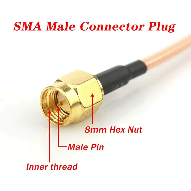High Quality OEM RF Coaxial Cable SMA MCX BNC TNC MCX FAKRA male female connector with RF1.13 RG174 RG178 RG316 RG58 cable