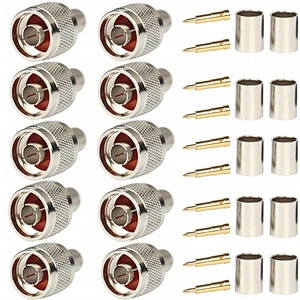 Low Loss 50 Ohm N Type Male plug Crimp RF Coaxial Connector  RG-58 cable for Wireless Antenna