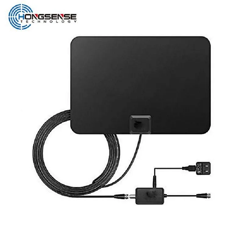 4K 25DB High Gain HD TV DTV Box Digital TV Antenna EU Plug Booster Active Indoor Aerial  Flat Design antenna