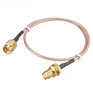 Low Loss SMA male to SMA Female RF Coaxial Connector with Pigtail Coaxial  rg178 Cable