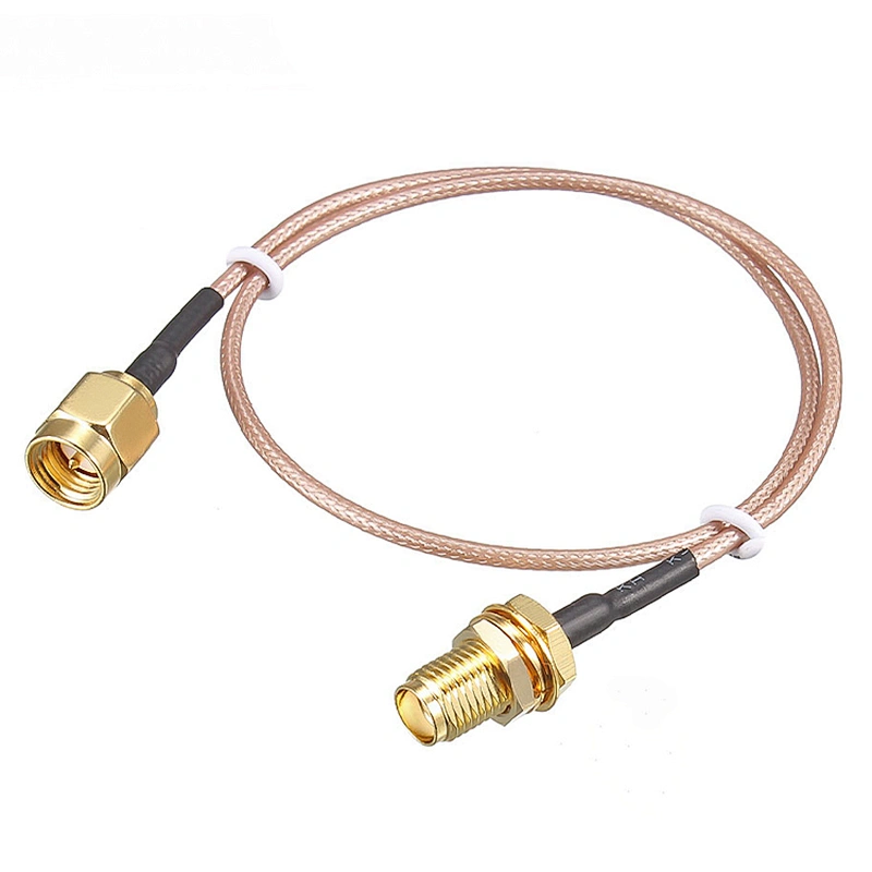 Low Loss SMA male to SMA Female RF Coaxial Connector with Pigtail Coaxial  rg178 Cable