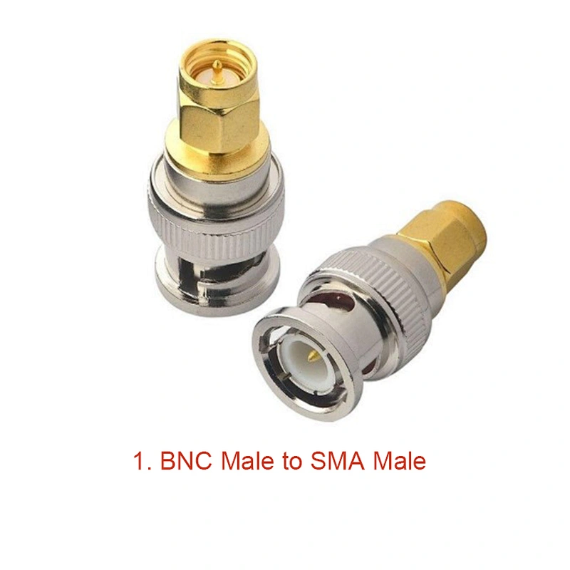 BNC to SMA RF Coaxial Adapter Male Female Coax BNC Plug to SMA Plug Converter Connector