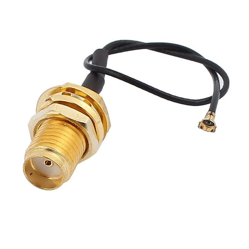 RF0.81 Distribution electrical IPEX 4 to RP-SMA-K Antenna WiFi Pigtail Cable 10cm Black