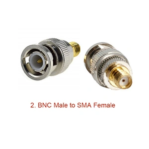 BNC to SMA RF Coaxial Adapter Male Female Coax BNC Plug to SMA Plug Converter Connector