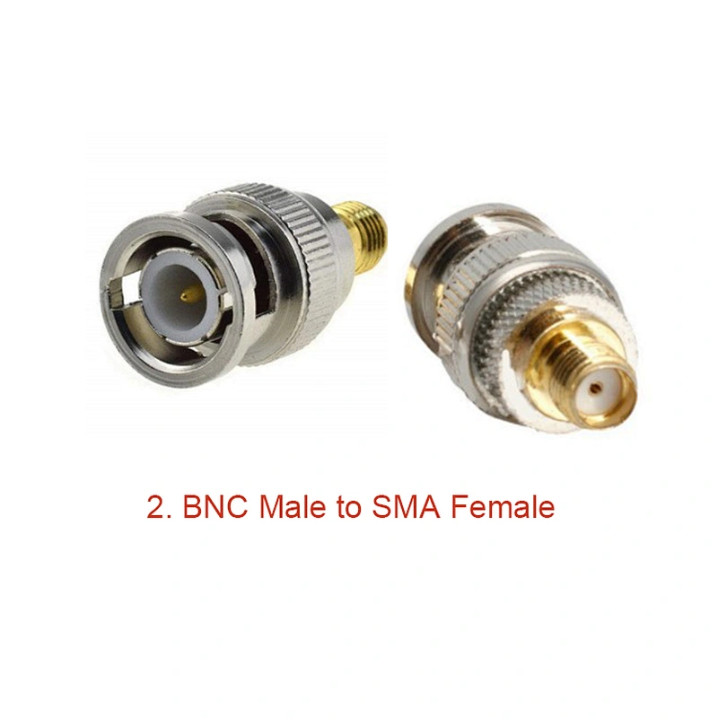 BNC to SMA RF Coaxial Adapter Male Female Coax BNC Plug to SMA Plug Converter Connector