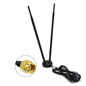 3G/4G Two 9 dbi Rubber Antennas With Magnetic Base Double SMA Male Connector