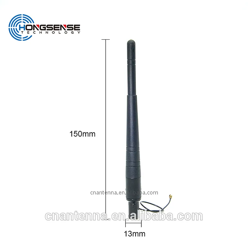 Omni 3dbi 2g rubber external antenna with IPEX/UFL 1.13 pigtail Cable