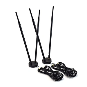 3G/4G Two 9 dbi Rubber Antennas With Magnetic Base Double SMA Male Connector