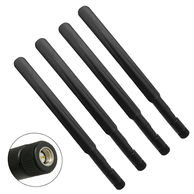 High Gain 2.4ghz 5.8ghz dual antenna Sma Rod rubber Antenna for Booster