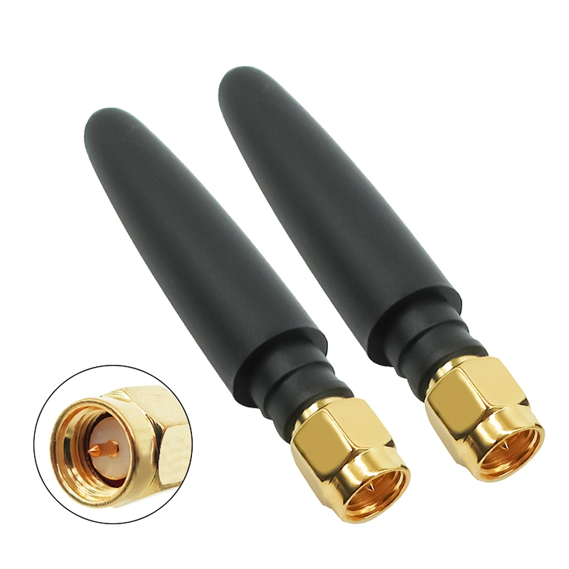 Indoor mini Gsm rubber antenna 2dbi sma screw plug in