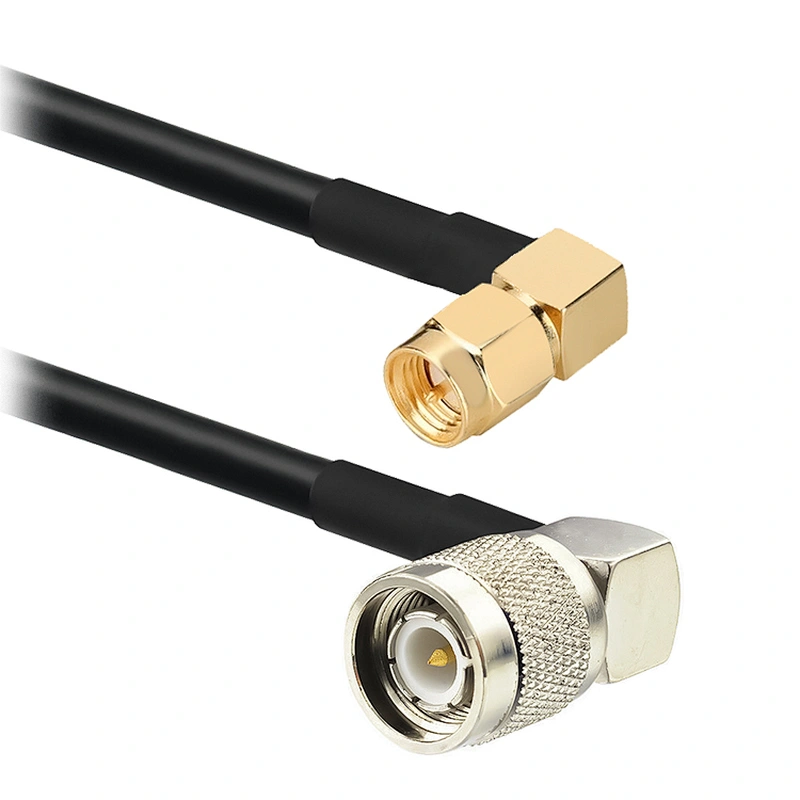 Coaxial Cable RG174 SMA Male cable Connector To Right Angle TNC Male Connector Assemblies In Stock