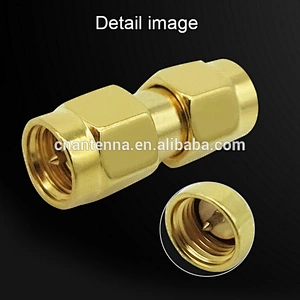SMA Male to SMA Male Connectors RF Coaxial Adapter SMA Male Coupler for Antenna Radio WiFi