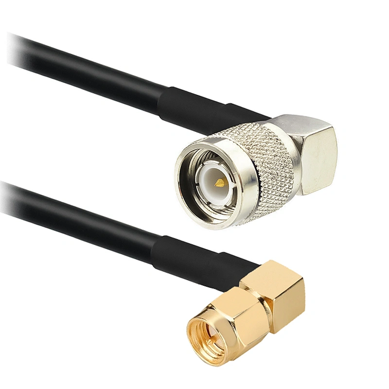Coaxial Cable RG174 SMA Male cable Connector To Right Angle TNC Male Connector Assemblies In Stock