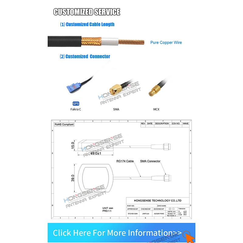 High Gain Active Gps Antenna 1575.42mhz External Gps Antenna