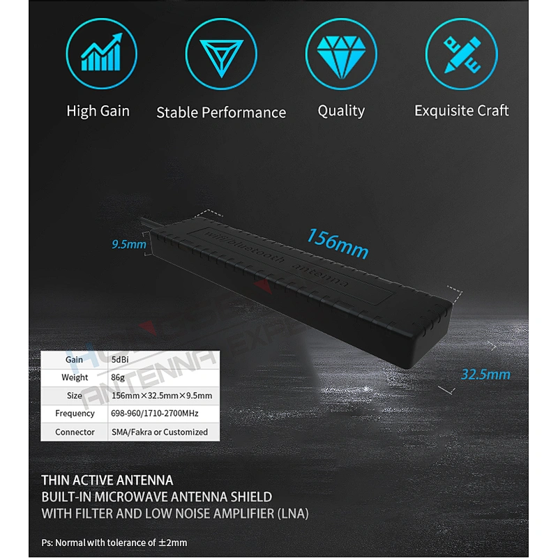 4dbi  WiFi 2.4GHz Patch Passive Antenna With 3M Adhesive Mount for Car