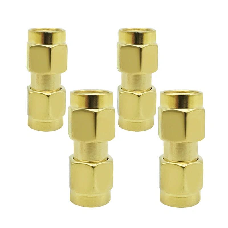 SMA male to SMA male gold connector IP67 waterproof adapter