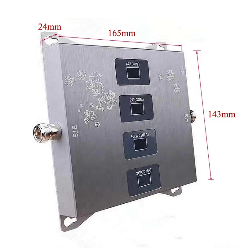 Mobile Network CDMA GSM WCDMA DCS 850/900/1800/2100 Quadband Signal Booster 2G 3G 4G Repeater