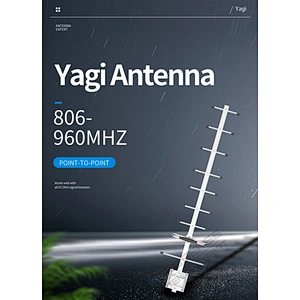 Outdoor AM FM 806-960MHz Yagi Antenna for Mobile Internet Ttansmitters and receivers