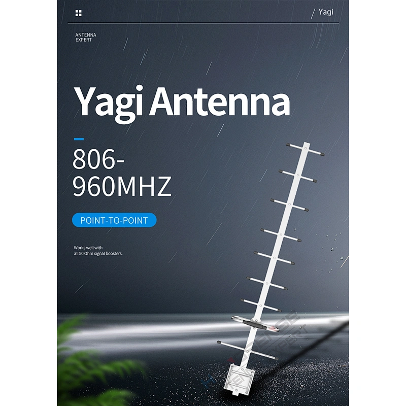 Outdoor AM FM 806-960MHz Yagi Antenna for Mobile Internet Ttansmitters and receivers