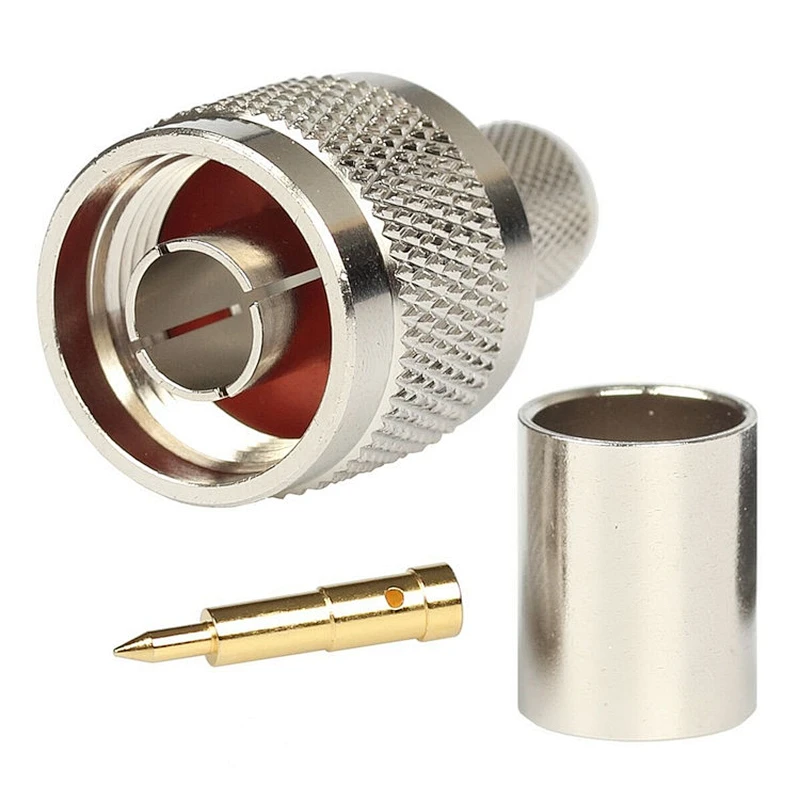 Low Loss 50 Ohm N Type Male plug Crimp RF Coaxial Connector  RG-58 cable for Wireless Antenna
