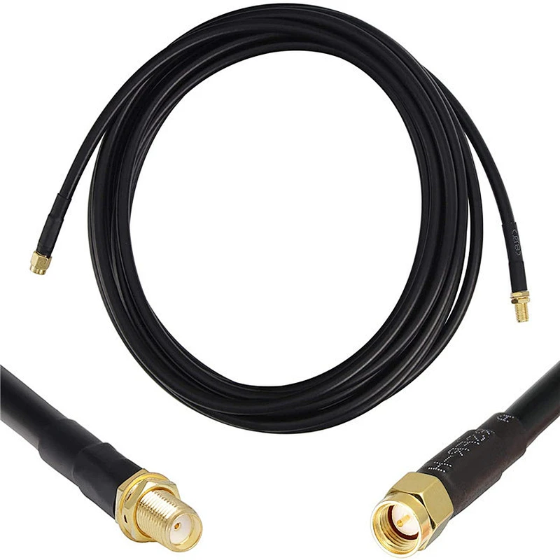 RG174 Cable SMA Male Plug to SMA Female Jack Bulkhead Coax Pigtail Plug J