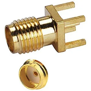 Gold-Plated SMA female Edge PCB Mount Coaxial Connector RF adapter