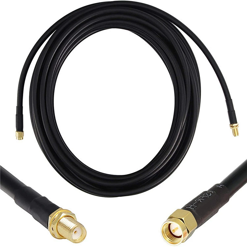RG174 Cable SMA Male Plug to SMA Female Jack Bulkhead Coax Pigtail Plug J