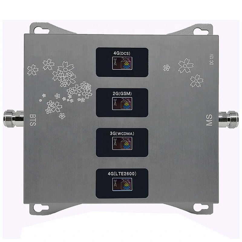 Wireless 2G 3G 4G Amplifier Kit Four Band GSM900/DCS1800/WCDMA2100/LTE2600 Cellular Signal Repeater