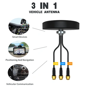 Waterproof 28dBi Screw Mount 3-in-1 GPS Vehicle Antenna With Amplifier for Car Navigation