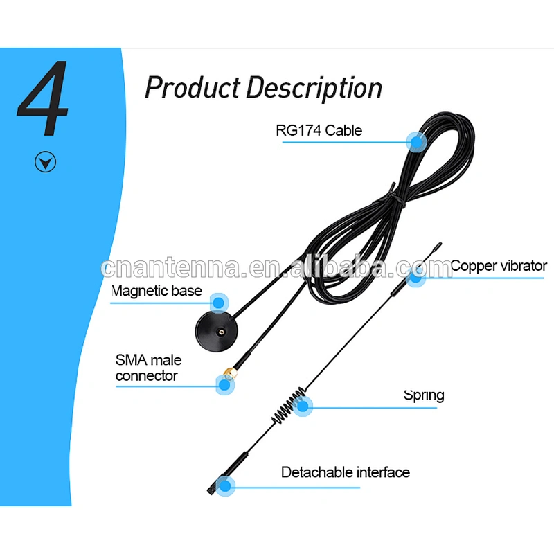 5dBi 3G Base Magnetic Antenna Strong Big Whip Magnetic Antenna