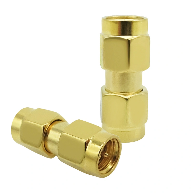 SMA male to SMA male gold connector IP67 waterproof adapter