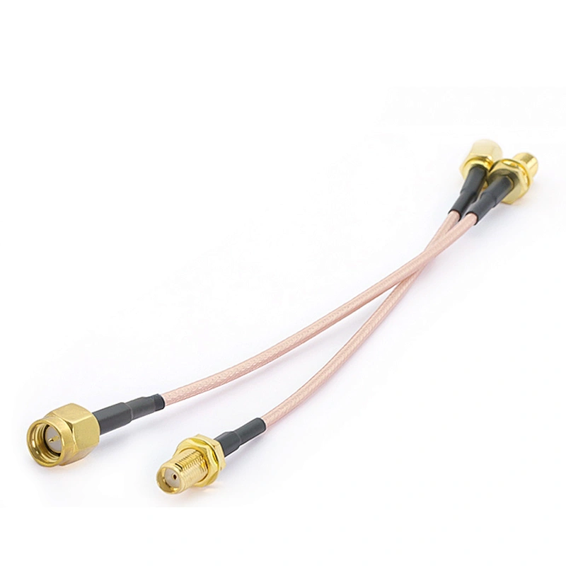 Low Loss SMA male to SMA Female RF Coaxial Connector with Pigtail Coaxial  rg178 Cable