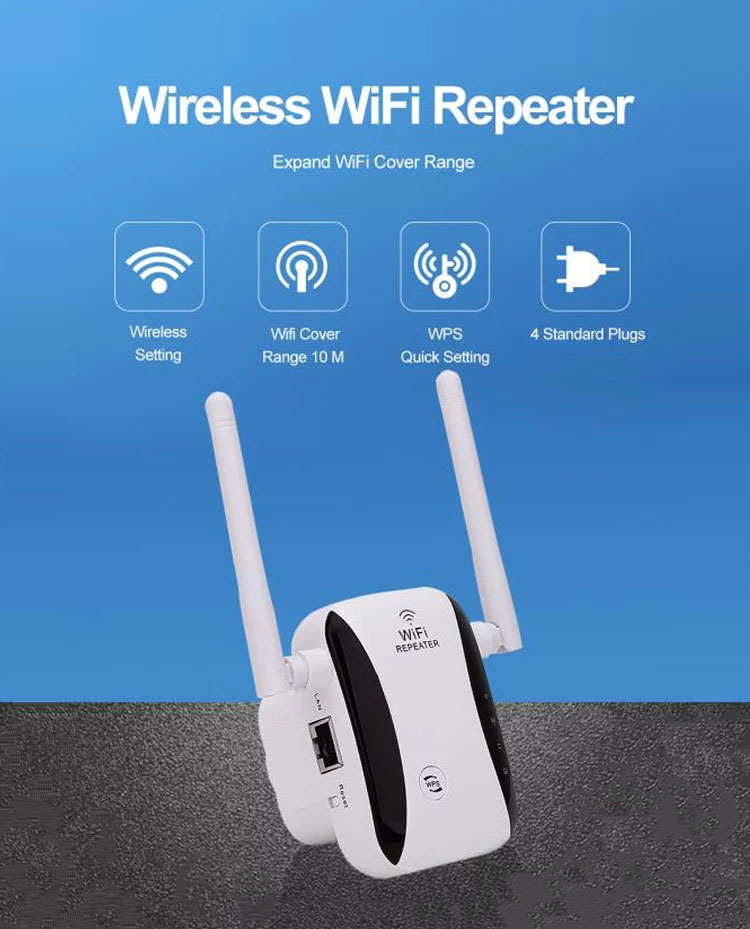 Network Router 300Mbps Range Extender 802.11N/B/G Wireless 2.4G