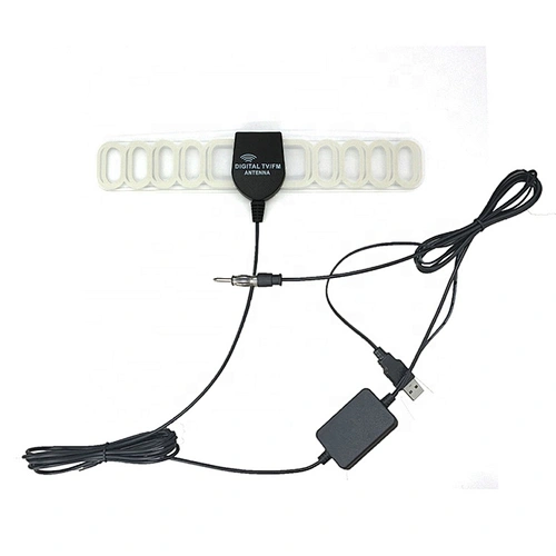 High Gain 23dBi UHF VHF Car Patch Antenna Amplified Satellite Digital TV Antenna For Car