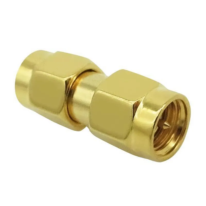 SMA Male to SMA Male Connectors RF Coaxial Adapter SMA Male Coupler for Antenna Radio WiFi