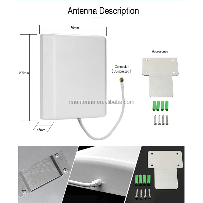 Indoor Directional Broadband 800-2500MHz GSM/3G/4G/LTE Panel Antenna with N Connector