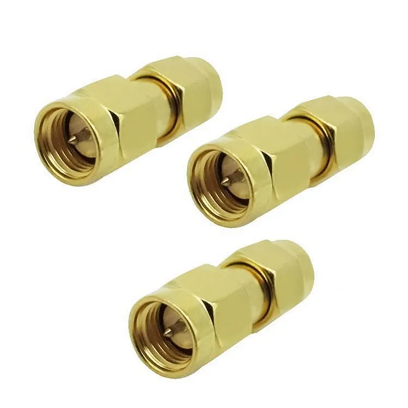 SMA Male to SMA Male Connectors RF Coaxial Adapter SMA Male Coupler for Antenna Radio WiFi