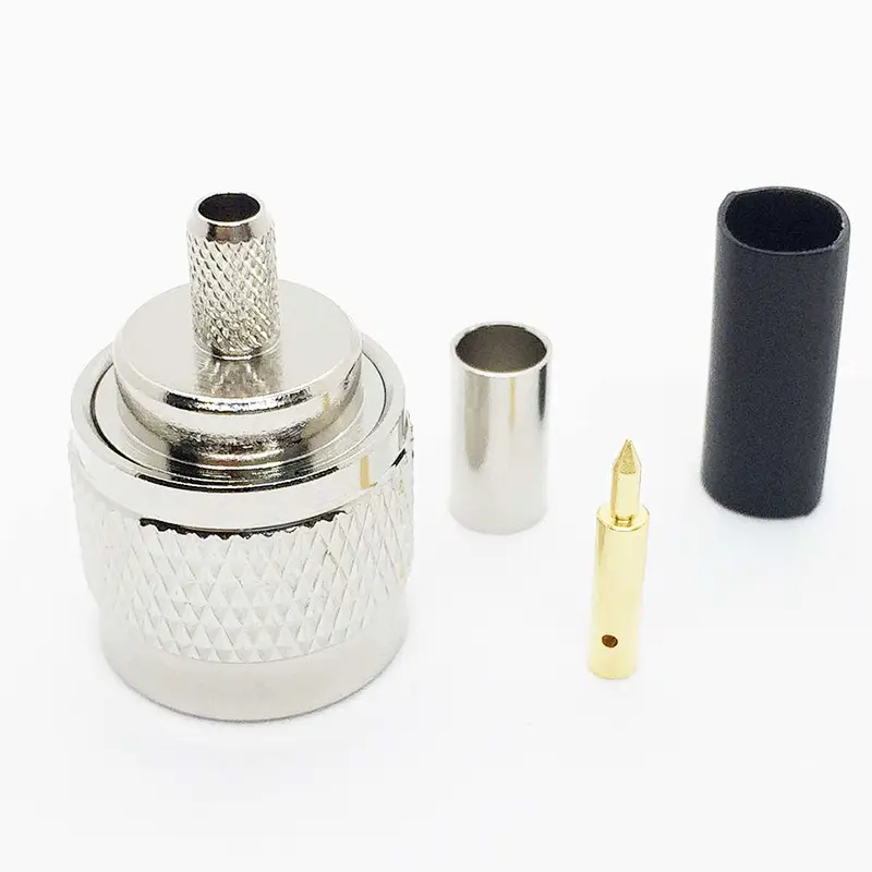 Low Loss 50 Ohm N Type Male plug Crimp RF Coaxial Connector  RG-58 cable for Wireless Antenna