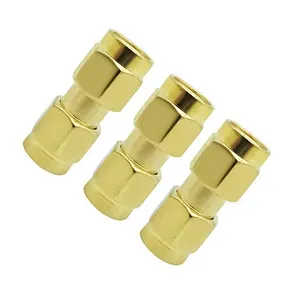 SMA Male to SMA Male Connectors RF Coaxial Adapter SMA Male Coupler for Antenna Radio WiFi