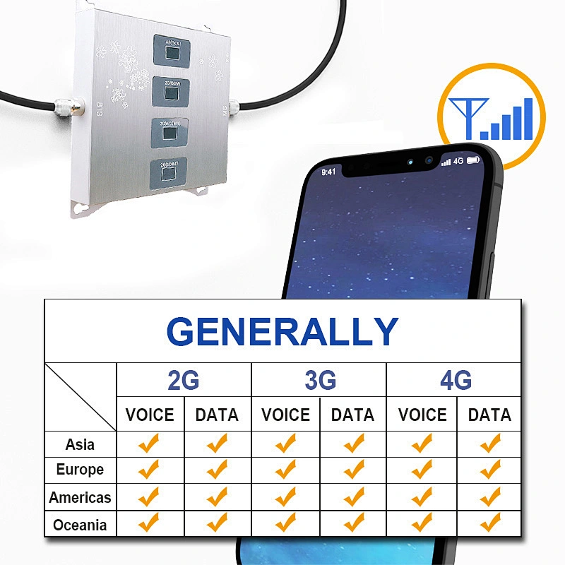 B5 850 900 1800 2100 Mhz Cell Phone Booster Four-Band Mobile Signal Repeater Cellular Amplifier