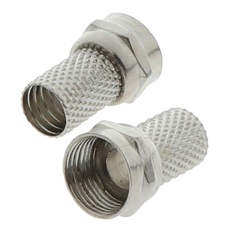 75-5 F Plug Connector Screw On Type For RG6 Satellite TV Antenna Coax Cable Twist-on